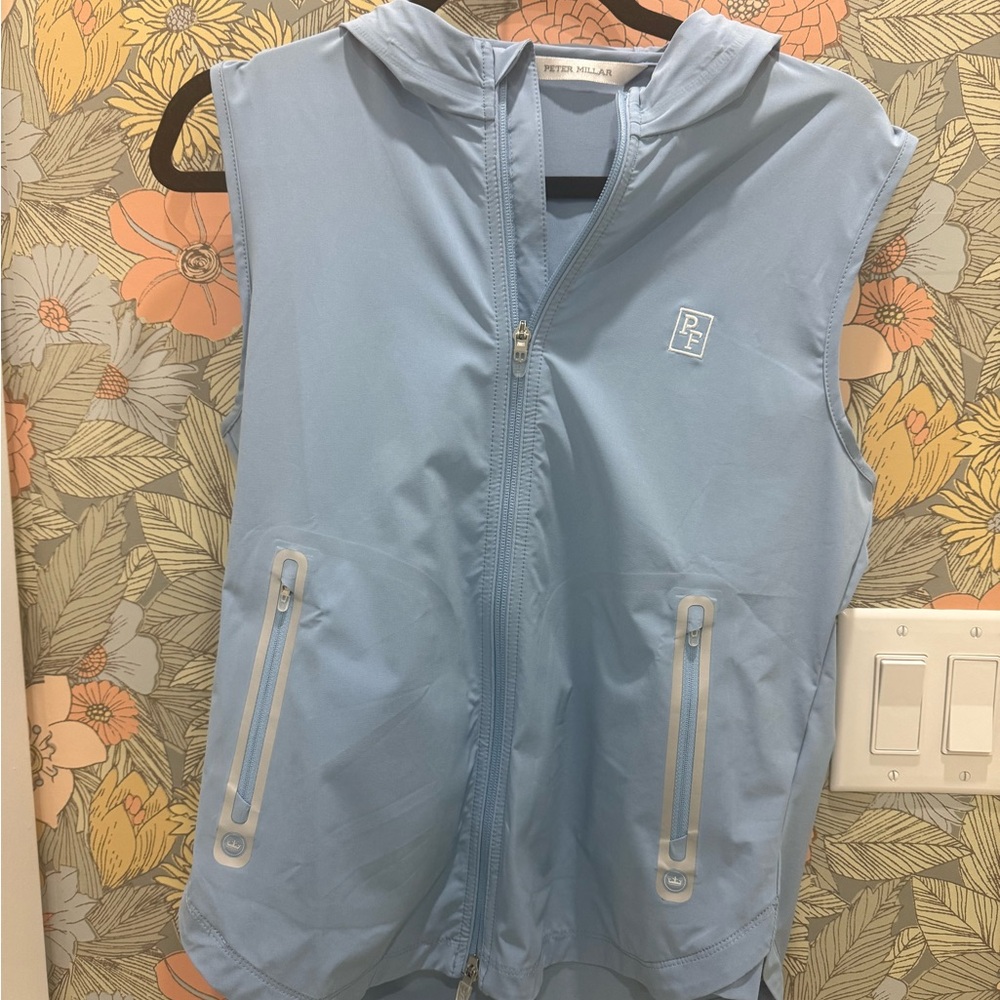 Peter Millar Sky Blue Hooded Vest